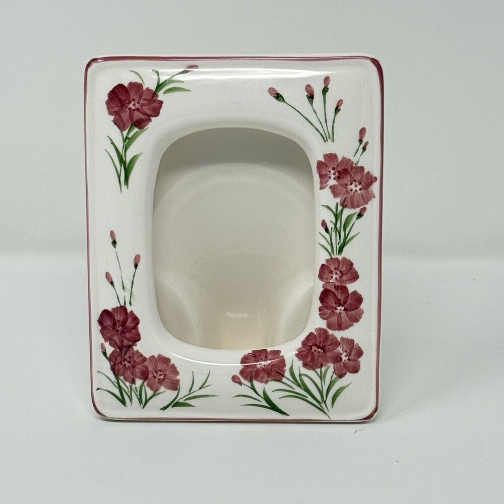 Vintage Porcelain Picture Frame Floral Design – Made in Japan I.W. Rice & Co